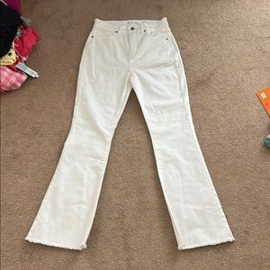 White Flared Jeans from LOFT